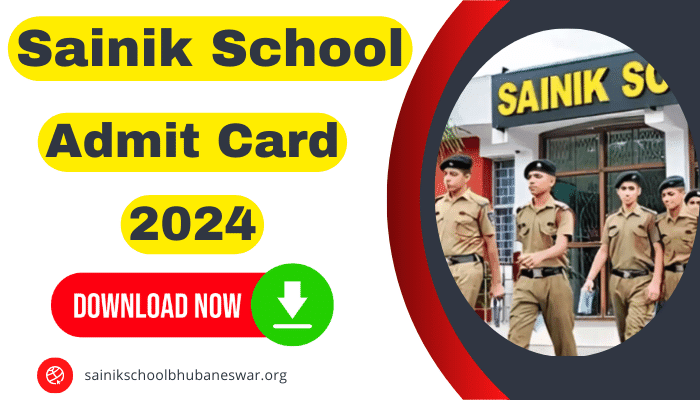 Sainik School Admit Card 2024 download class 6 & 9