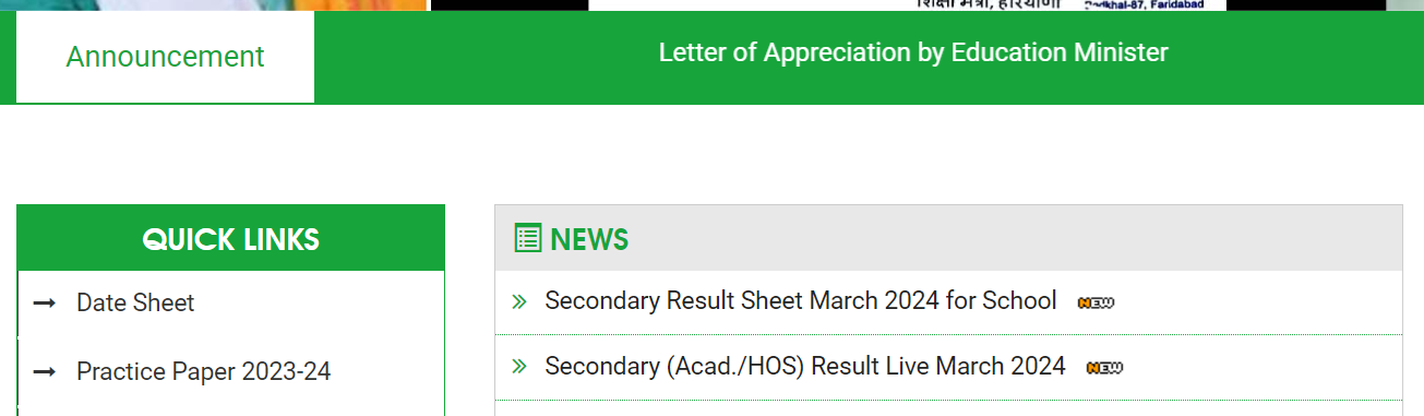 bseh Haryana Board HBSE 10th Result 2024 Out - Direct link active