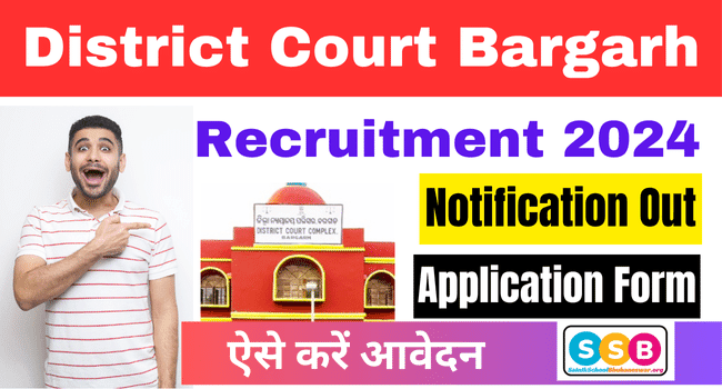 District Court Bargarh Recruitment 2024 Application Form