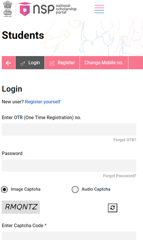 NSP Scholarship 2024-25 Portal Login- NSP OTR Registration
