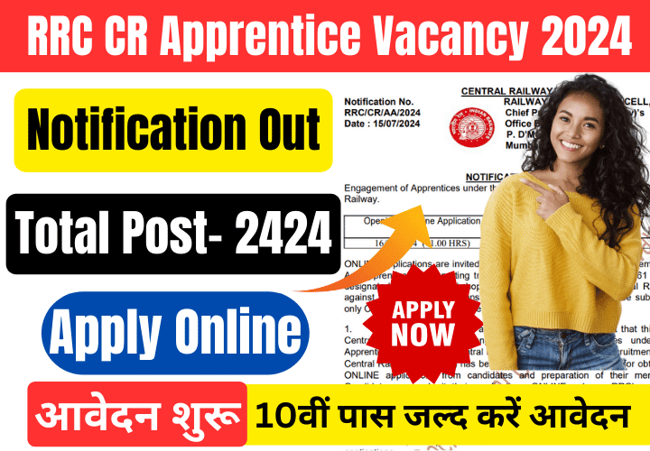 RRC CR Apprentice Vacancy 2024 Apply Online 10वीं पास करें आवेदन