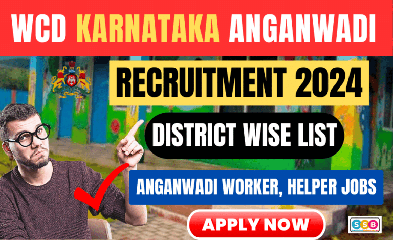 WCD Karnataka Anganwadi Recruitment 2024 Apply Online for Anganwadi Worker, Helper Posts