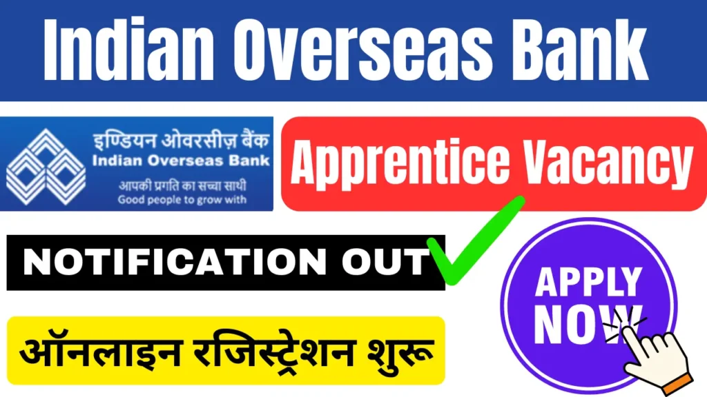 IOB Apprentice Vacancy 2024 Notification Out- Apply Online