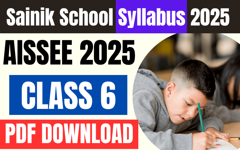 Sainik School Syllabus Class 6 PDF Download 2025-26