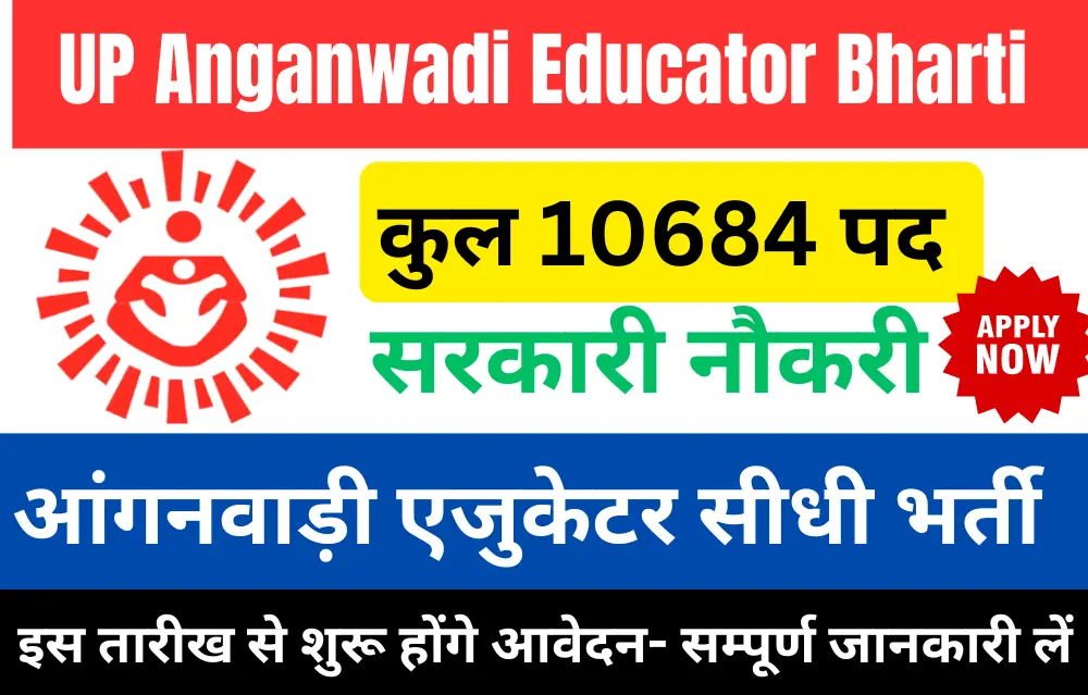 UP Anganwadi Educator Bharti 2024 Notification, Dates, Online Form