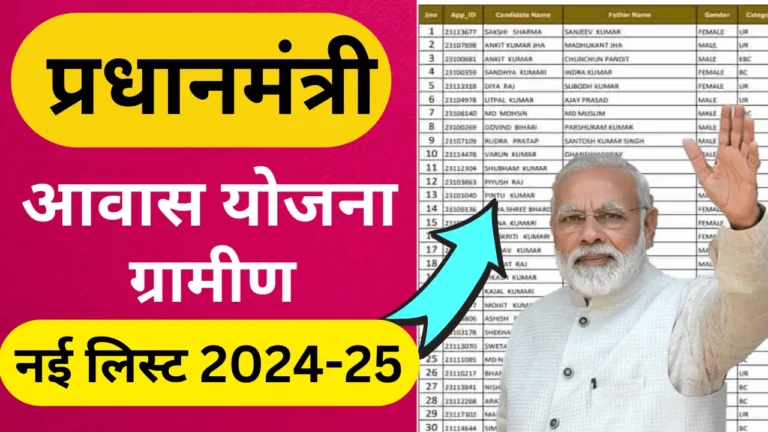 प्रधानमंत्री आवास योजना ग्रामीण नई लिस्ट 2024-25 चेक करें अपना नाम (PM Awas Yojana Gramin List 2024-25)