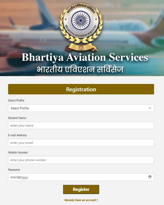 Bhartiya Aviation Services Airport Recruitment 2024 Register Online