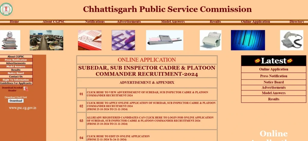 CG Police SI Recruitment 2024 Notification Out- Apply Online