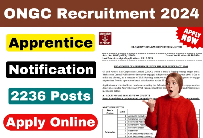 ONGC Apprentice Recruitment 2024 Apply Online started for 2236 Posts @ongcindia.com