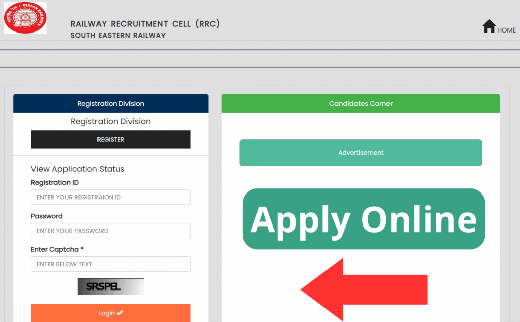 RRC SER Kolkata Apprentice Online Form 2024-2025