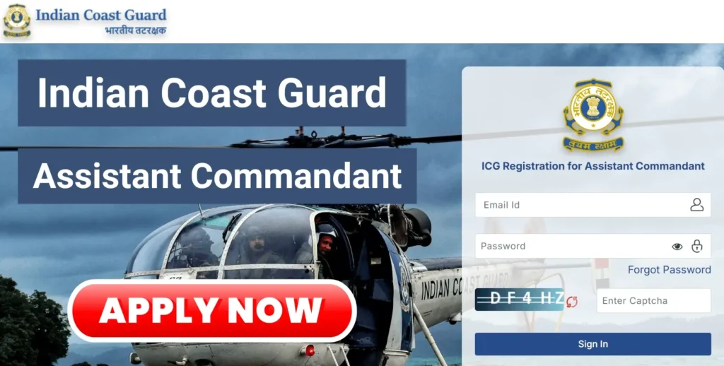 Indian Coast Guard Assistant Commandant recruitment 2025 Apply Online