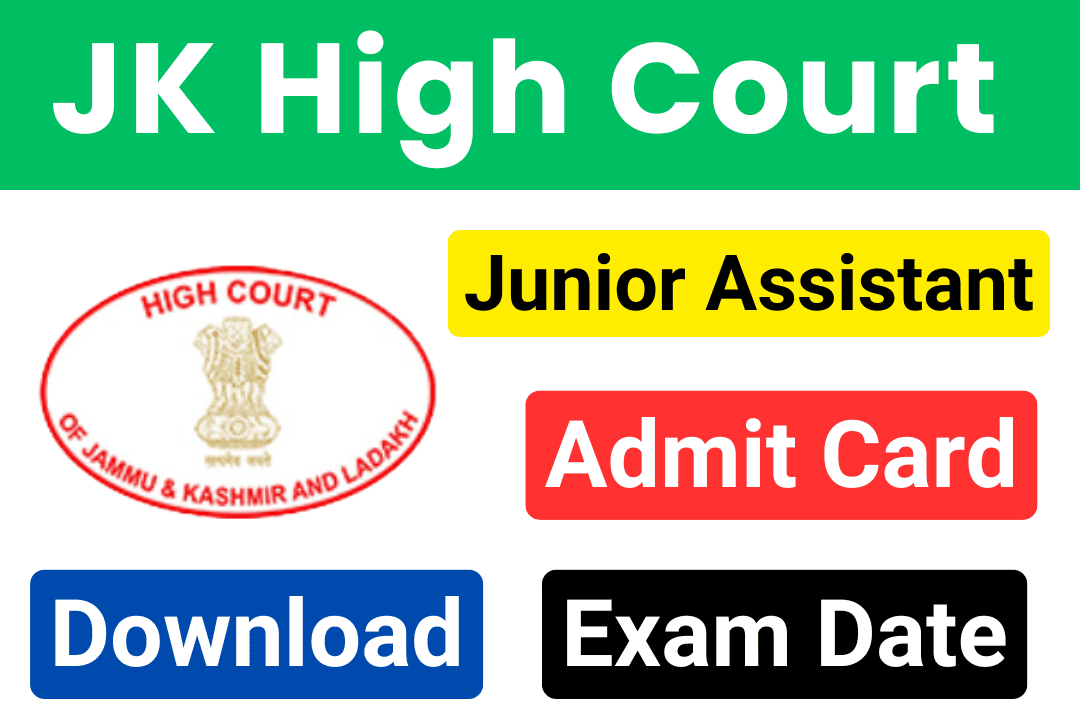 JK High Court Junior Assistant Admit Card 2024-25 Check Exam Date, Hall Ticket Download  